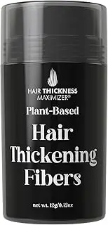 Plant-Based Powder for Thinning Hair - Cover Bald Spots & Thinning Hairline. Instant Hair Filler, Building Fibers for Women & Men. Non-Itchy, Easy Wash Off. (Light Brown)