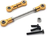 IOIUSKKU RC Car Servo Link Steering Link Rod Compatible with 1/28 Wltoys K969 RC Car Steering Link Rod Metal Upgrade, Gold