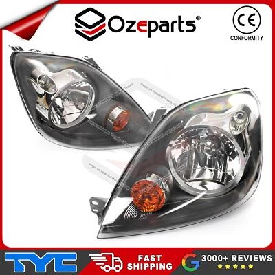 TYC Pair LH+RH Head Light Front Lamp For Ford Fiesta WQ Ghia LX Zetec XR4 05-08 (for: Ford)