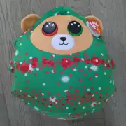 Ty Squishy Beanie Everett Green Bear 14" Plush