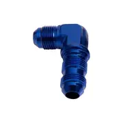 Aeroflow Brand 90 Degree Bulkhead An -6 AN Blue Finish Hose Fitting