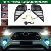 DRL LED Daytime Running Light Driving Fog Lamp For Toyota Highlander 2020-2023
