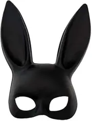 Halloween Bunny Mask Rabbit Ears Mask Bunny Half Mask for Birthday Easter Halloween Masquerade Cosplay Party Costume Accessory
