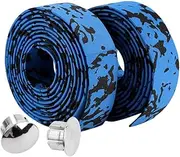 Bike Handlebar Tape, Rubber Foam Bicycle Handle Bar Tape Enhance Your Bike Grip Road Bike Handle Bar Cycling Wrap Tape with Bar Plugs for Comfortable Ride