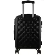 Pierre Cardin Durable Hard Shell 4 Wheel Suitcase - Medium Black Expandable