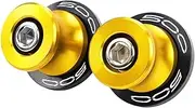 FUSHENGLI Compatible with Z400 Z500 Ninja400 Ninja500 SE 2019-2024 M8 Swingarm Spool Slider Stand Screws CNC Motorcycle Accessories Bolts 2pc(Gold-500 Logo)
