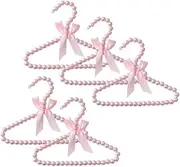 MUELODSIC 5Pcs Small Pearl Hangers for Clothes Delicate Hangers for Organizing Clothing Closets and Space Saving Design