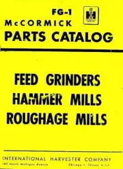 International McCormick 1 1-A 1-B 1-BC 10 10-C 4-E 5 6 Hammer Mills Parts Manual