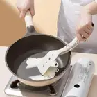 Multifunctional Steak Frying Spatula Clip 2-In-1 Silicone Food Spatula Clip C1B5