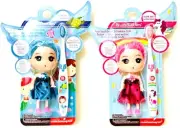 2 Brush Buddies Ultra Soft Bristles Blue & Pink Kids Toothbrush & Fashion Doll