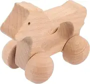 Infant Car Toys Wooden Push Car Grasping Toys Educational Wooden Trolley Inertial Trolley for Toddlers