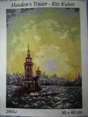 Printed needlepoint tapestry Canvas kiz kulesi Orchidea 2664 30x40 cm