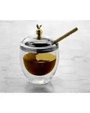Godinger Apple Double Wall Honey Jar