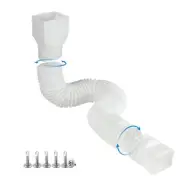 plusgutter White 1-Pack Rain Gutter Downspout Extensions Flexible, Drain Down...