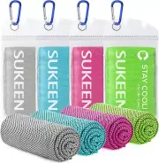 [4 Pack Cooling Towel (40"X12"),Ice Towel,Soft Breathable Chilly Towel,Mic...