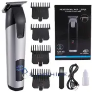 Professional LCD Hair Clippers Trimmer Kit Men Cutting Machine Barber Salon
