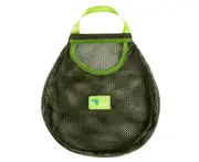 Shopping Bag Portable Breathable Lightweight Wall-mounted Closet Hanging Mesh Pouch Household Supplies -Green