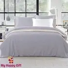 Giselle Bedding Luxury Classic Bed Duvet Doona Queen Quilt Cover Set Hotel Grey