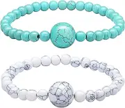 Finehenchi Anti Nausea Wristband, 2 Pcs Adjustable Nausea Relief Bracelets for Morning Nausea, Seasickness, Motion Sickness, Nausea Relief (Green, White), Tophus