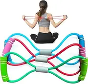 Fitness Figure 8 Yoga Pulling Rope Resistance Band & Arm Resistance Bands Workout Chest Arm and Shoulder Stretch Bands Exercise Equipment