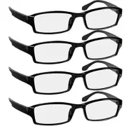 Reading Glasses, Comfort Spring Hinges for Men and 01h-4-black 1.5 Diopters