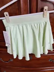 NWT Lululemon Court Rival HR Skirt 4” Liner Sz 6 Kohlrabi Green $88