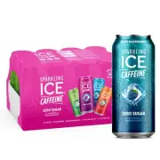 Caffeine Variety Pack, Flavored Sparkling Water, Zero Sugar, with Vitamins an...