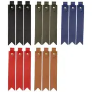 3x 2 in 1 Page Marker PU Leather Bookmarks Creative Page Marker with Pen Holder