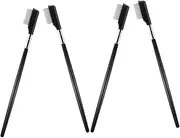 NOLITOY Metal Eyelash Comb 4pcs Set Lash Brush Separator Tool for Mascara Makeup