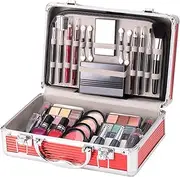 Make Up Starter Kits for Teens, Teen Girls Makeup Set, Beginner Makeup Set, Multi-functional Makeup Case – Eyeshadow, Blush, Eyebrow Pencil, Lipstick, Nail Polish, Eyebrow Brush for Teens