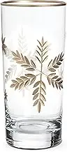 Abbott Collection Gold Snowflake Cocktail Highball Glass (16oz)