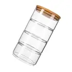 4 Pcs Glass Nesting Bowls Multi-layer Storage Tank Food Containers Salad