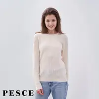 在飛比找momo購物網優惠-【PESCE】長袖絞花套頭毛衣、Cashmere喀什米爾針織