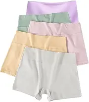 [XWSM] Plus Size Middle Elderly Women's Boyshorts Underwear Set Soft Seniors Ladies Panties Boxer Briefs Cotton Sports Shorts (Color : 5pcs, Size : XXXL/XXX-Large), 5pcs