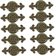 CANIGHT 10pcs Vintage Glass Cabinet Knobs Ethnic Decorative Drawer Pulls for Kitchen Cabinets Wardrobes and Dressers Easy Installation and Fit