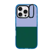 iPhone 16 Pro Impact Ring Stand Case MagSafe Compatible Periwinkle And Green Color Block