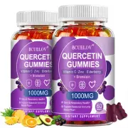 Quercetin Gummies with Bromelain Vitamin C Zinc & Elderberry,Respiratory Health