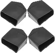 4pcs Ladder Non-Slip Mat Folding Ladder Anti-Slip Covers Stair Foot Covers Rubber Stair Foot Pads Rubber Black