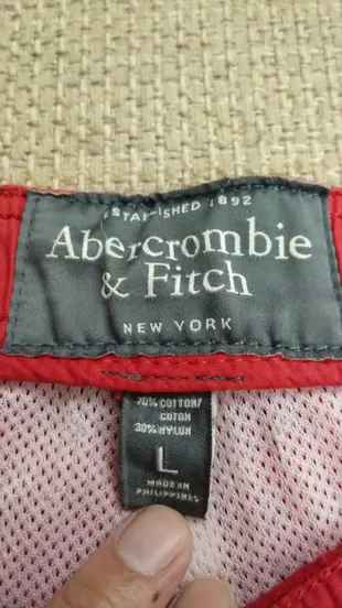 Abercrombie & Fitch A&F 暗橘紅色 海灘褲 32 33