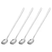4Pcs 9.3" Stainless Steel Mixing Spoon Cocktail Stirrer Stirring Spoon Silver