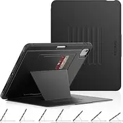 SEYMAC stock Case for iPad Air 13 Inch M3/M2 2025/2024 with Multi-Angles & Magnetic Stand, Pen Holder, Card Slot, Auto Sleep/Wake & Protective Function, Black