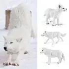 Arctic Wolf Model Miniature Ornament Wolf Figurine Model Desktop Decoration