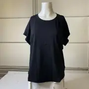 SPLENDID Skye Crewneck Short Sleeve Tee Women's Size Large Black