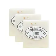 3x Rice Milk Soap Handmade Soap Whitening Moisturizing Brighten Skin Remove dark spots