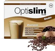 [Optislim VLCD] Meal Replacement Shake - Formulated for Accelerated Weight Loss - Very Low Calorie Diet Meal with High Protein and Calcium - Espresso Flavour - 21 x 43g Sachet