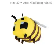 Minecraft Cute Yellow Bee Plush Toy Soft Stuffed Doll Kids Toys Birthday Gifts