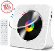 Portable CD Player Bluetooth, Hifi Speakers, FM Radio, USB Type-C, White