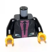 Lego - Minifigure Torso - Female, Black Pink, Armor