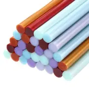 30pcs Mini Hot Glue Gun Sticks 4"x0.43" for Glue Gun, Metallic 6 Colors