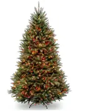 National Tree Company 7.5ft Dunhill Fir Hinged Tree with 750 Multi Lights